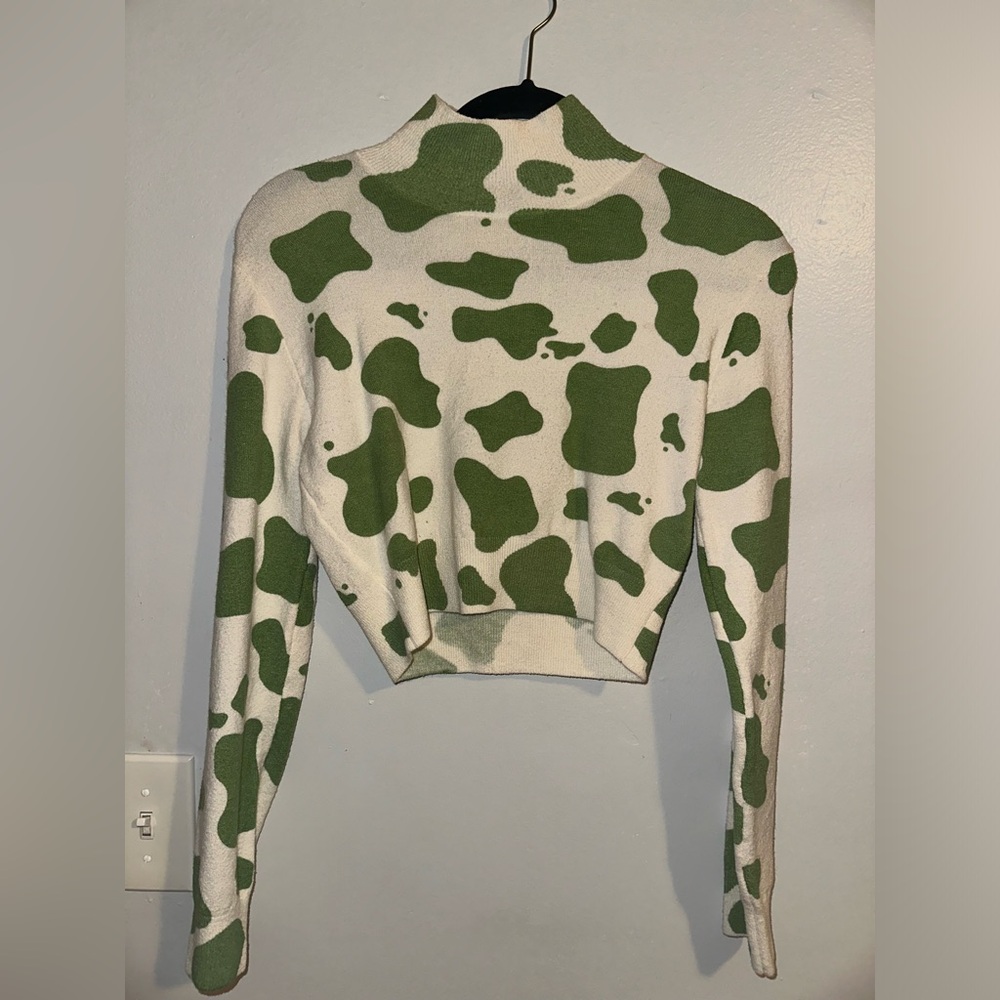 ZARA size XS cow print sweater
